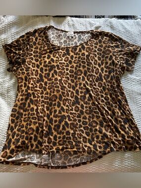 Leopard Print Short Sleeve Tee
